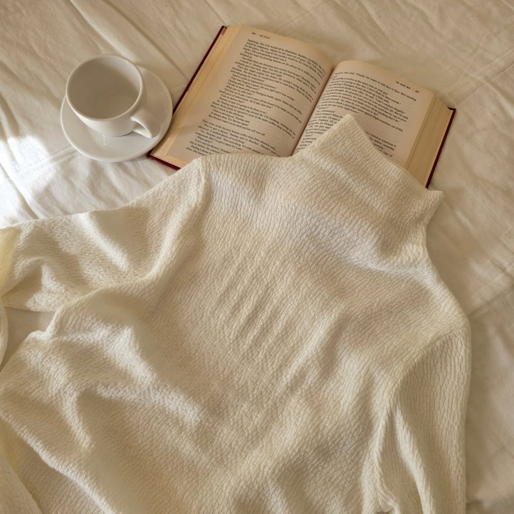 半領混紡針織打底