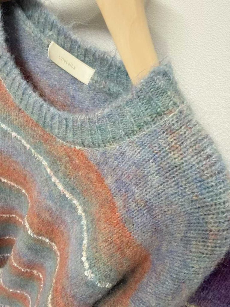 圓領漸變色毛衣