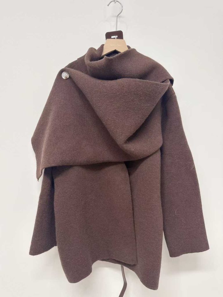 two way毛絨翻領上衣連belt